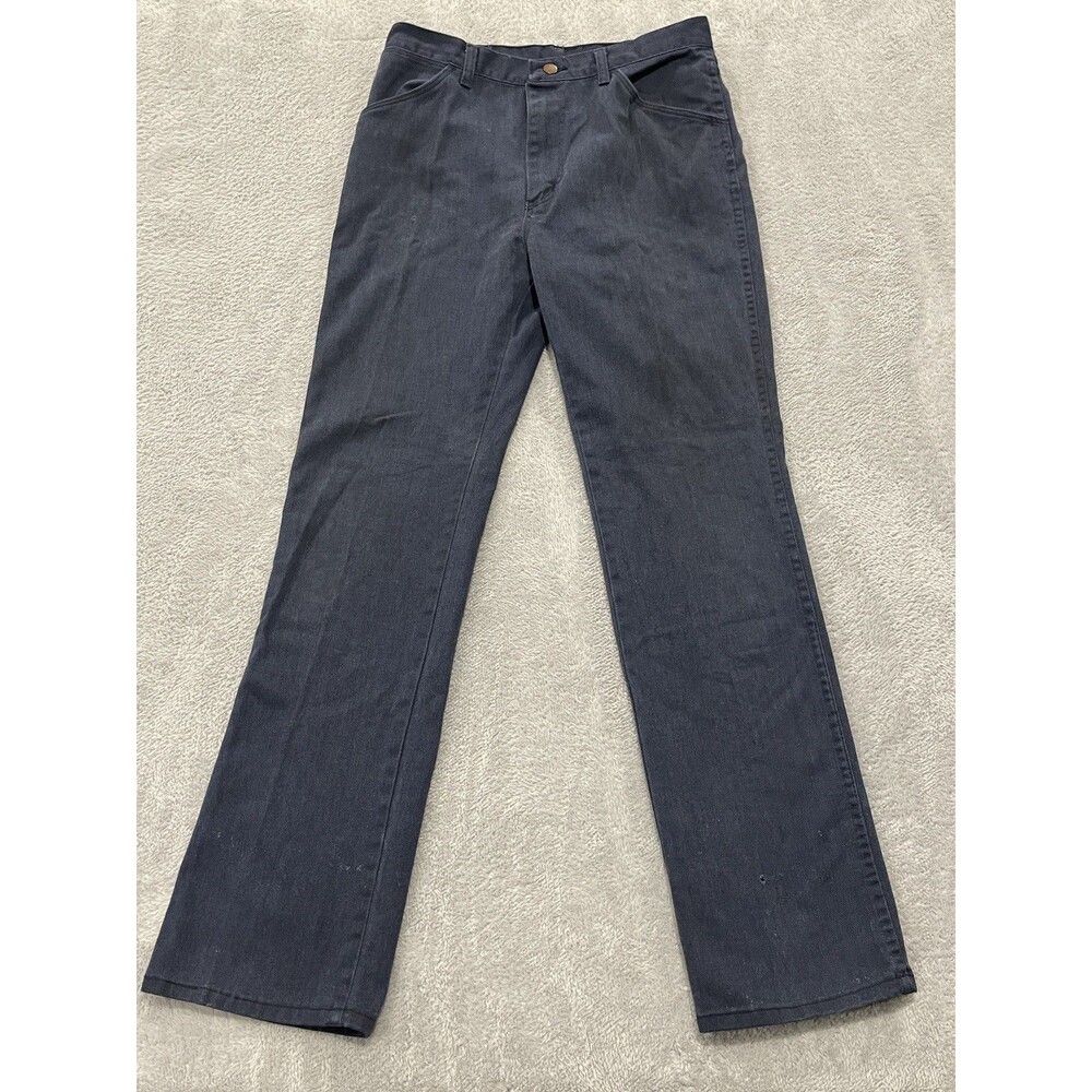VTG Big Ben Classic Navy Blue Denim Jeans Mens 33x32 Straight Fit Made In USA